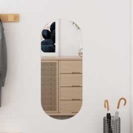 Wall Mirror 25x60cm Glass Oval