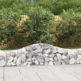Arched Gabion Baskets 14 pcs 200x30x40/60 cm Galvanised Iron