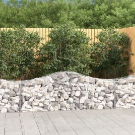 Arched Gabion Baskets 10 pcs 200x50x60/80 cm Galvanised Iron