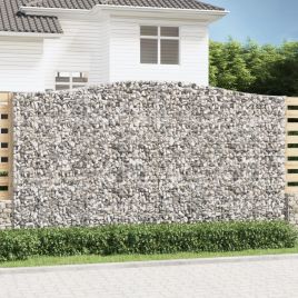 Arched Gabion Baskets 2 pcs 400x30x220/240 cm Galvanised Iron