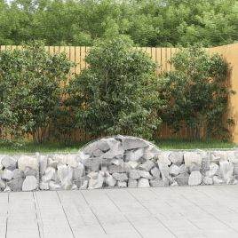 Arched Gabion Baskets 8 Pcs 200x30x40/60cm Galvanised Iron