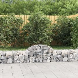 Arched Gabion Baskets 10 pcs 200x50x40/60 cm Galvanised Iron