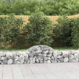 Arched Gabion Baskets 40 Pieces 200x50x40/60 cm Galvanised Iron