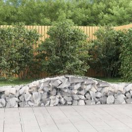 Arched Gabion Baskets 9 pcs 400x50x40/60 cm Galvanised Iron