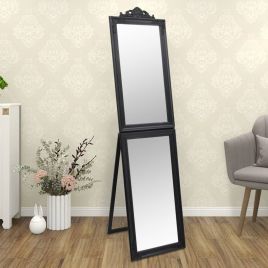 Free-Standing Mirror Black 40x160 cm