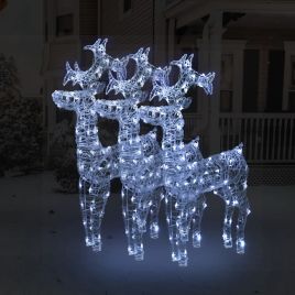 Roche Reindeer Christmas Decorations 3 pcs 60x16x100cm Acrylic