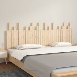 Wall Headboard 204x3x80cm Solid Wood Pine