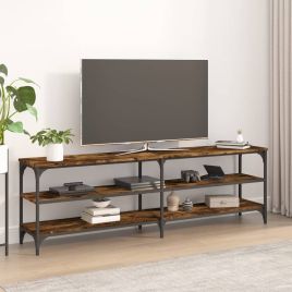 TV Cabinet Smoked Oak 160x30x50 cm Engineered Wood
