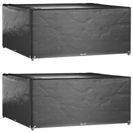 TIVALE Garden Furniture Covers 2 pcs 16 Eyelets 250x250x90 cm Square