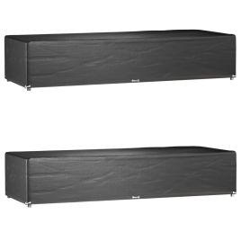 TIVALE Sunlounger Covers 2 pcs 12 Eyelets 205x75x40 cm Polyethylene