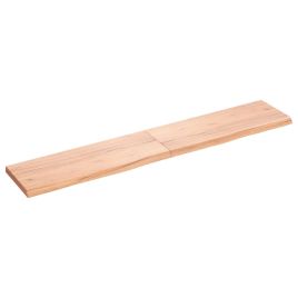 Wall Shelf Light Brown 160x30x(2-4) cm Treated Solid Wood Oak