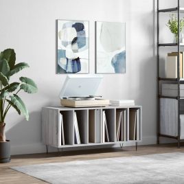 Record Cabinet Grey Sonoma 100x38x48 cm Engineered Wood