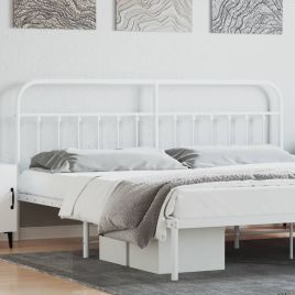 Metal Headboard White 200cm