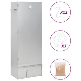 BBQ Oven Smoker with Wood Chips 44.5x29x110 cm Galvanised steel