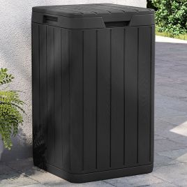 Outdoor Garbage Bin Anthracite 38x38x65 cm PP