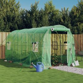 Greenhouse with Steel Frame Green 8 m2 4x2x2 m