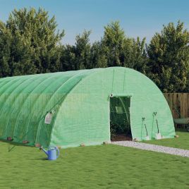 Greenhouse with Steel Frame Green 72 m2 12x6x2.85 m