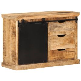 Sideboard 80x30x55 cm Solid Rough Wood Mango