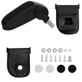 Car Armrest Black 15x35x(30-47) cm ABS