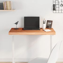 Table Top 80x40x4 cm Rectangular Solid Wood Beech