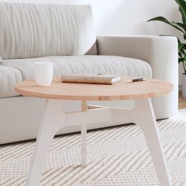 Table Top Ã˜60x1.5 cm Round Solid Wood Beech