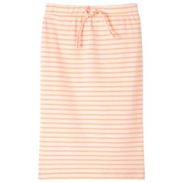Kids' Straight Skirt with Stripes Fluorescent Orange 116