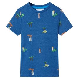 Kids' T-shirt Dark Blue Melange 116
