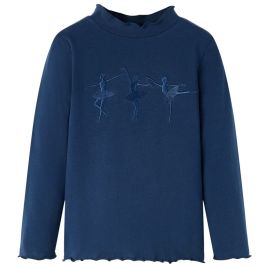 Kids' T-shirt with Long Sleeves Navy Blue 116 - vid-13711