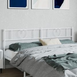 Metal Headboard White 200cm