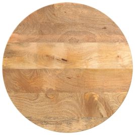Table Top 60x2.5 cm Round Solid Wood Mango