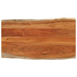 Table Top 100x60x3.8 cm Rectangular Solid Wood Acacia Live Edge