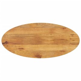 Table Top 140x50x3.8 cm Oval Solid Wood Mango - vid-370875