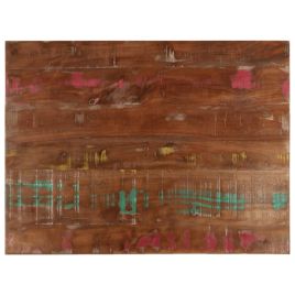 Table Top 80x50x3.8 cm Rectangular Solid Wood Reclaimed