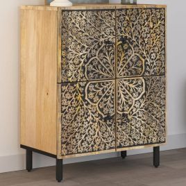 Side Cabinet 60x33x75 cm Solid Wood Mango