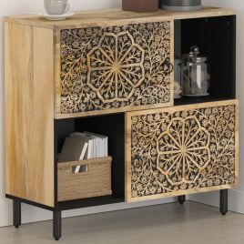 Side Cabinet 80x33x75 cm Solid Wood Mango