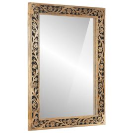 Solid Wood Bathroom Mirror - Mango and Glass
