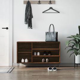 Shoe Cabinet Brown Oak 102x36x60 cm Engineered Wood