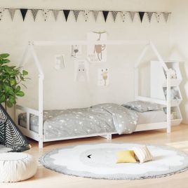 Kids Bed Frame White 80x200cm Solid Wood Pine