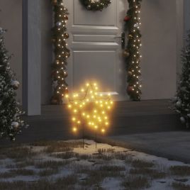Faune Christmas Light Decorations Spikes 3 pcs Star 50 LEDs 29cm