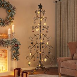 Roche Metal Christmas Tree Decoration Black 215cm