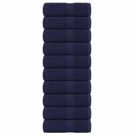 Guest Towels 10 pcs Navy Blue 30x50 cm 360 gsm 100% Cotton