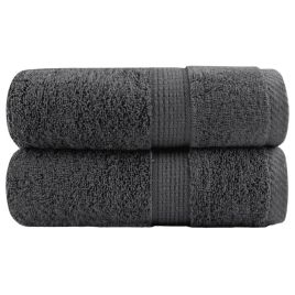 SOLMERE Premium Wash Towels 2Pieces Anthracite 30x30cm 600gsm