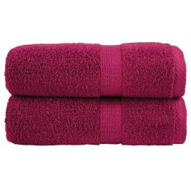 SOLMERE Premium Wash Towels 2Pieces Bordeaux 30x30cm 600gsm
