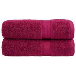 SOLMERE Premium Hand Towels 2Pieces Bordeaux 50x100cm 600gsm