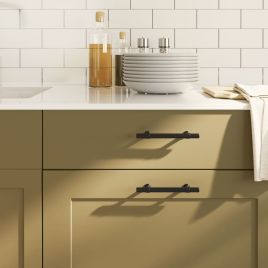 Cabinet Handles 20 Pcs Black 96mm Stainless Steel