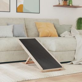 Dog Ramp Grey 100x40cm Solid Wood Fir