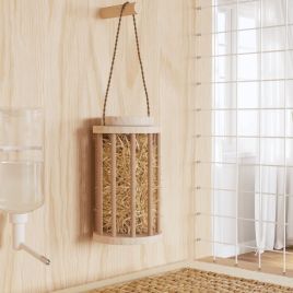 Rabbit Hay Feeder 15x25.5 cm Solid Wood Fir