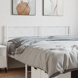 Metal Headboard White 135cm