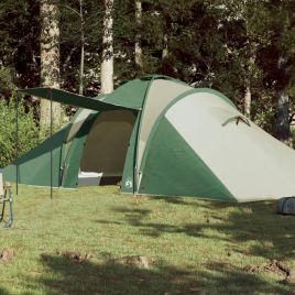 Camping Tent 6 Persons Green 576x238x193 cm 185T Taffeta