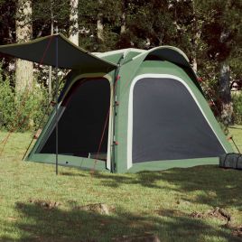 Camping Tent 4 Persons Green 240x221x160 cm 185T Taffeta